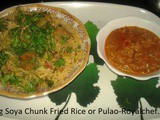 Veg Soya Chunk Fried Rice | Soya Pulao | Soya Rice Recipe In Marathi