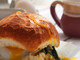 Duck Egg Sandwich with Gruyère and Wilted Spinach