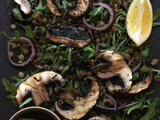 Portobello Mushroom and Lentil Salad with Lemon Dressing