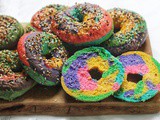 Rainbow Bagels (vegan)