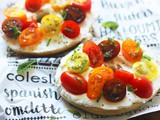 Whipped Feta and Tomato Bagel