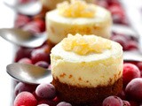 Mini Pear-Ginger Cheesecakes with Gingersnap Crust