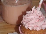 Strawberry milkshake cupcakes