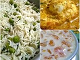 Green Peas Pilaf With Spicy Pouched Eggs & Orange kheer