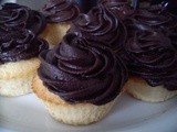 Simple Vanilla Cupcakes with Rich Chocolate Frosting