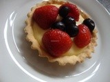 Custard and Fruit Tart (eggless and low fat)