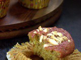 Eggless Beetroot Cashew Cupcakes