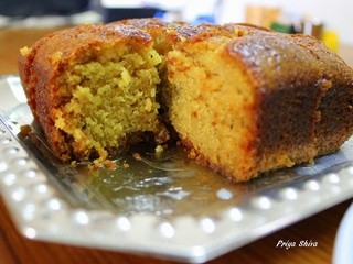Eggless Whole wheat Cake / Atta Cake