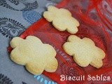Biscuit Sables/ Eggless French Shortbread Biscuits