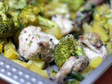 Roasted Chicken, Broccoli and Potatoes