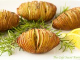 Hasselback Potatoes w/ Garlic, Lemon & Rosemary