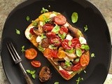 Roasted Balsamic Tomato & Mushroom Tartine