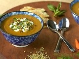 Roasted Carrot & Coriander Soup w/ Toasted Pine Nut & Fresh Herb Gremolata