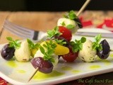 The Perfect Summer Salad - Tuscan Tomato & Fresh Mozzarella Skewers w/ Basil Oil