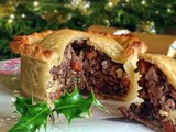 A vegetarian Christmas dinner ~ chestnut and pecan raised pie