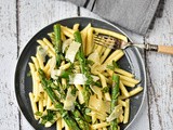 Asparagus, lemon and basil pasta