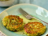 Broad bean, dill and mozzarella fritters