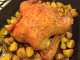 Basic roasted chicken and potatoes