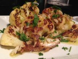 Pan-roasted cauliflower wedges with bagna cauda