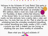 Celebrate It! Blog Link Party