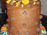 Chocolate Peanut Butter Tall Stack Cake