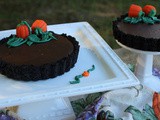 Easy Fall Chocolate Tart / #Choctoberfest