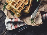 Moving On [Kale and Romano Ricotta Waffles with Cayenne Honey]
