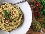 Pretend Hooky [Spaghetti with Roasted Asparagus and Tarragon Pesto]