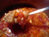 Amazingly Flavorful Bean Soup, Low Calorie & Highly Satisfying Simmered with Parmesan Chunks