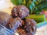 German Meatballs with a  Salad  (Easy 4 Ingredients Crock Pot Meal)