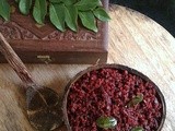 Beetroot Thoran (Kerala Style Stir Fried Beetroots with a Ground Coconut Base)