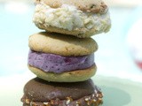 The Bar Snack Ice Cream Sandwich: Chocolate Cherry Stout Cookie with Double Fudge and Peanut Ice Cream and Salted Pretzels