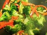 Broccoli and Peppers with Walnuts