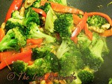 From the Garden...Broccoli and Peppers with Walnuts