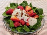Strawberry Spinach Salad with Yogurt Poppy Seed Dressing                         Dressing