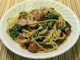 Vermicelli with Sausage and Spinach