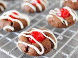 Cherry Chocolate Thumbprint Cookies