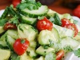 Cucumber, Tomato & Avocado Salad {#PompeianVarietals Olive Oil}