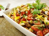Easy Pepper & Olive Pasta Toss {& Penna Gourmet Olives}