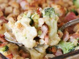Ham Broccoli & Cauliflower Casserole