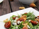 Marinated Fig and Arugula Salad with Blue Cheese & Walnuts