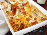 Pizza Spaghetti Bake {Crazy Cooking Challenge}