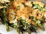 Roasted Asparagus with Crunchy Parmesan Topping