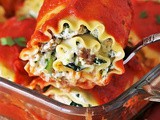 Spinach Lasagna Roll-Ups with Sausage