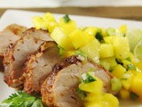 Sweet-&-Spicy Pork Tenderloin with Mango Salsa {Eating the Alphabet Letter m}