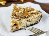Twix Cheesecake Pie {& Brandon LaFell's Chocolate Explosion Popcorn for Charity}