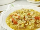 White Bean & Sausage Soup {Eating The Alphabet - Letters u, v, & w}