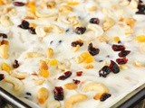 White Chocolate Cashew Bark with Cranberries & Apricots