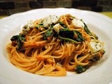Angel Hair with Tomato-Blue Cheese Sauce