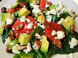 Baby greens blood orange avocado salad